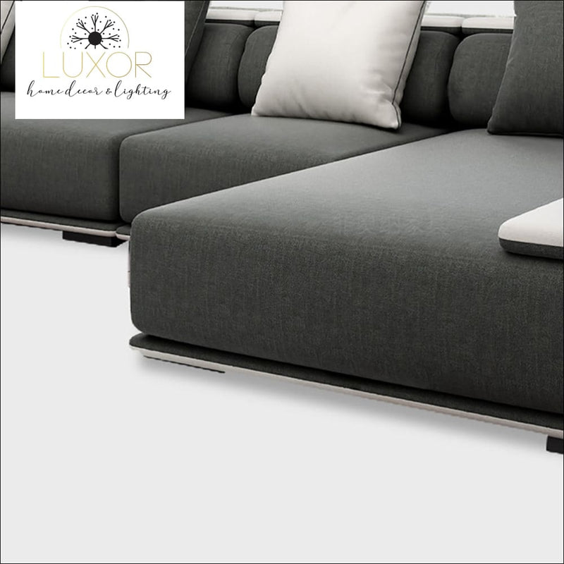 Linen Upholstered Sofa Modern Sectional Sofa
