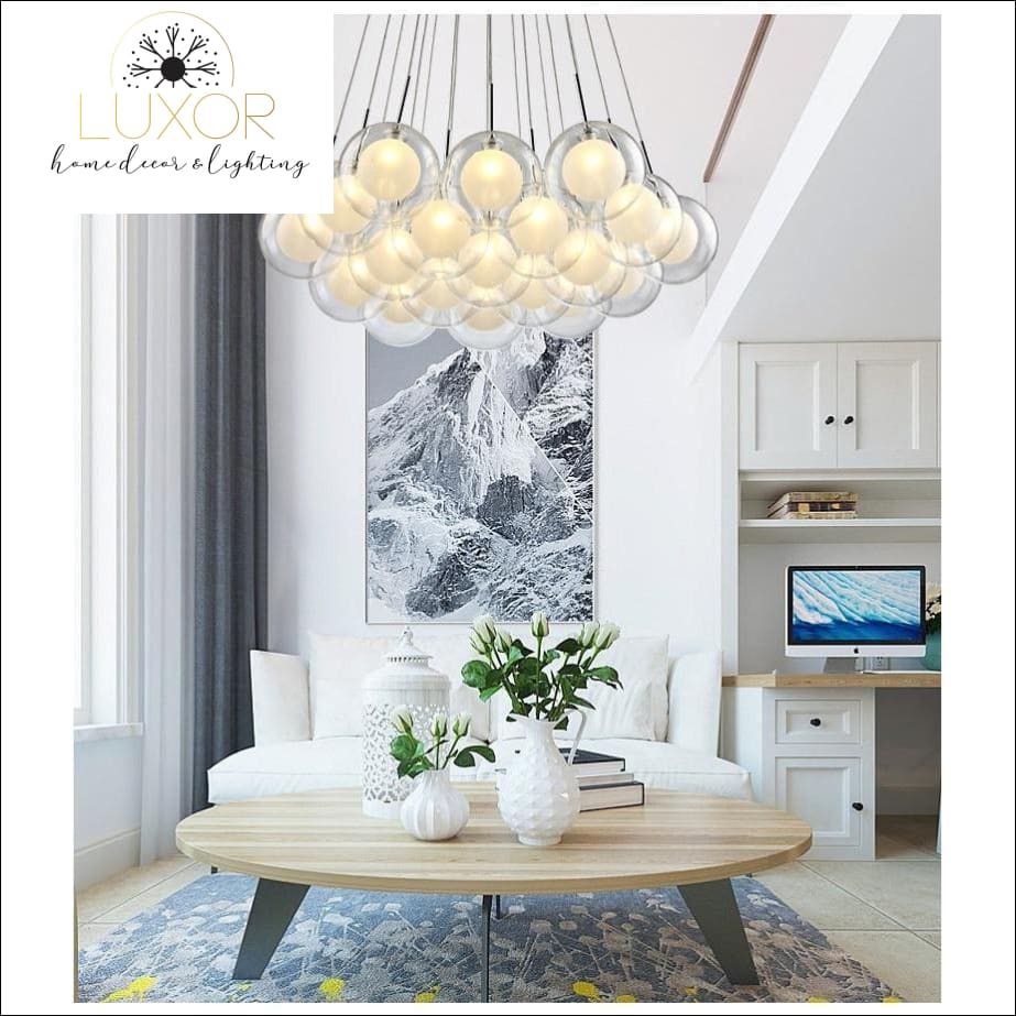 chandeliers Clive Glass Ball Chandelier - Luxor Home Decor & Lighting