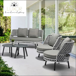 Cora Gray 5 Piece Patio Set - Outdoor Seating
