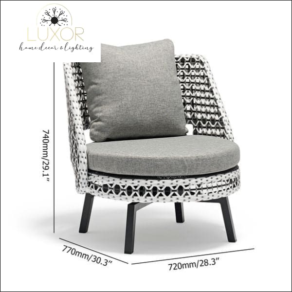 Cora Gray 5 Piece Patio Set - Outdoor Seating