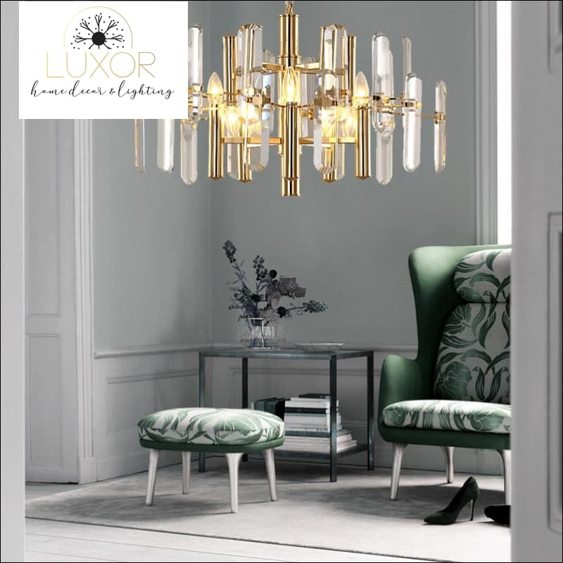 chandeliers Corte Gold Chandelier - Luxor Home Decor & Lighting