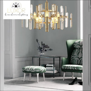 chandeliers Corte Gold Chandelier - Luxor Home Decor & Lighting