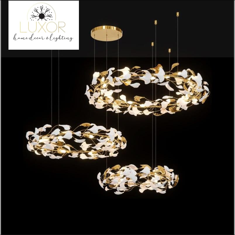 Cosmo White Flower Chandelier - chandeliers