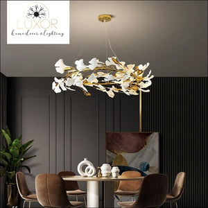 Cosmo White Flower Chandelier - chandeliers