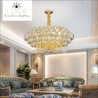 chandeliers Cranston Gold Crystal Chandelier - Luxor Home Decor & Lighting