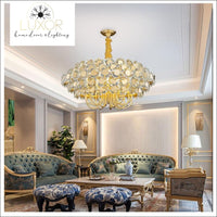 chandeliers Cranston Gold Crystal Chandelier - Luxor Home Decor & Lighting