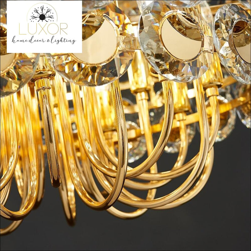 chandeliers Cranston Gold Crystal Chandelier - Luxor Home Decor & Lighting