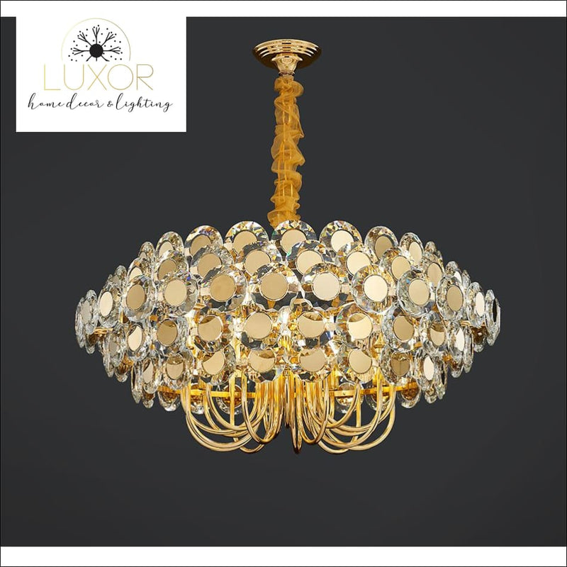 chandeliers Cranston Gold Crystal Chandelier - Luxor Home Decor & Lighting