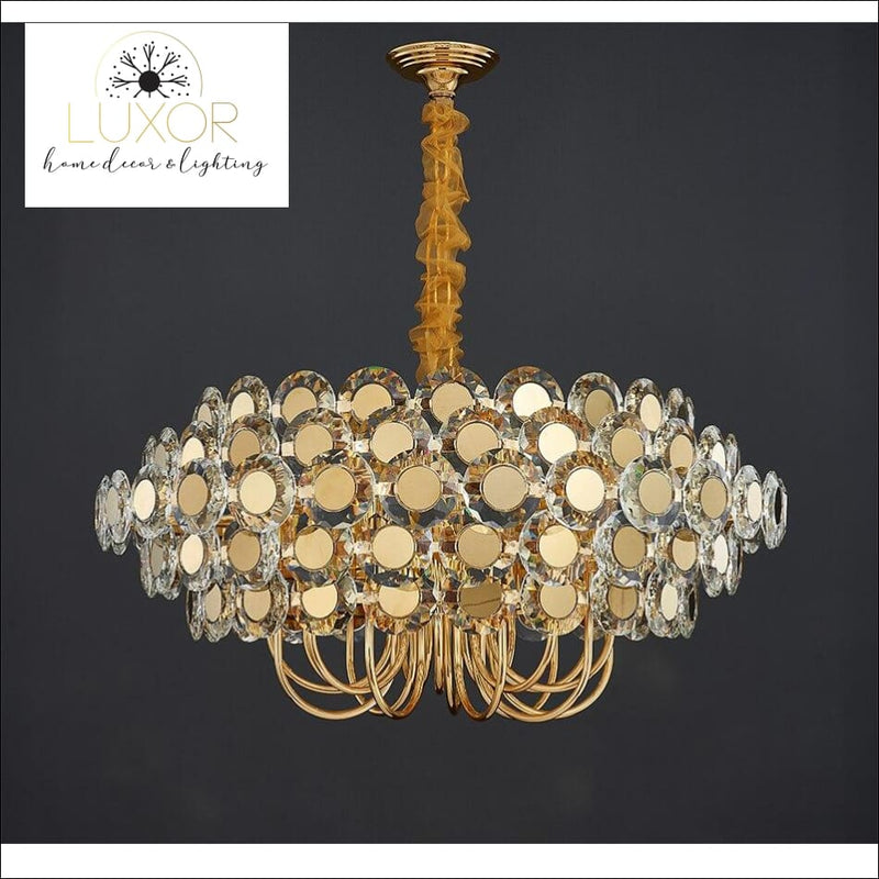 chandeliers Cranston Gold Crystal Chandelier - Luxor Home Decor & Lighting