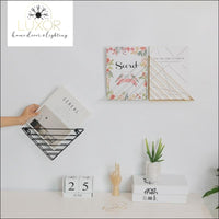 wall decor Creative Nordic Iron Wall Mounted Organization Magazine Holder - Luxor Home Decor & Lighting