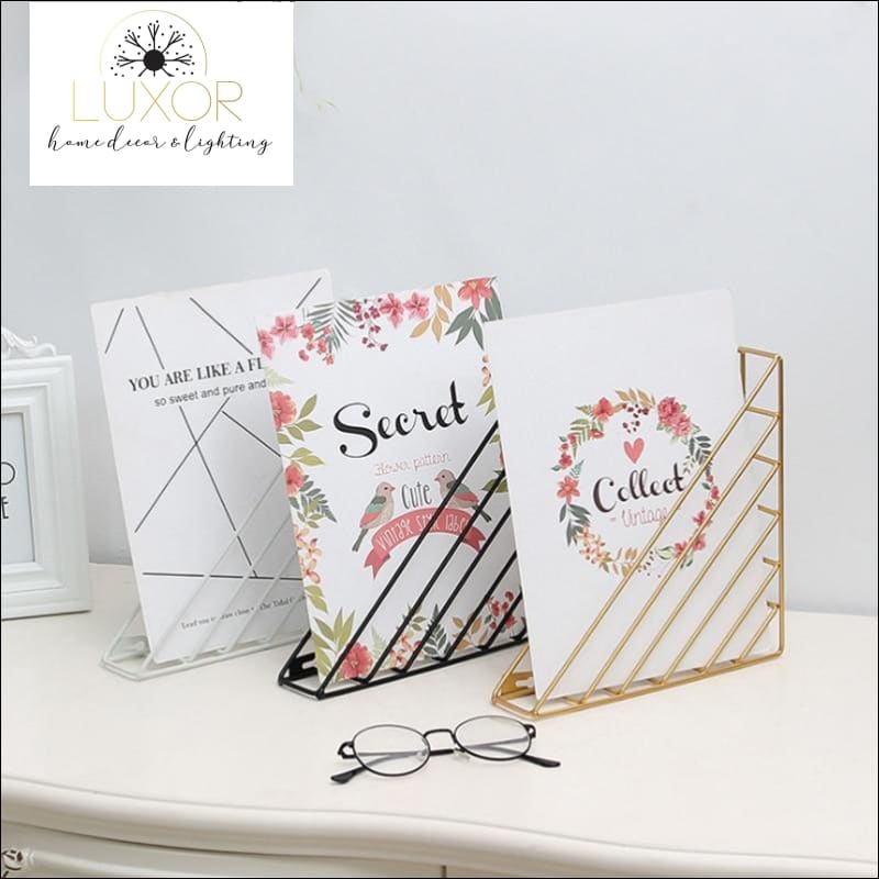 wall decor Creative Nordic Iron Wall Mounted Organization Magazine Holder - Luxor Home Decor & Lighting