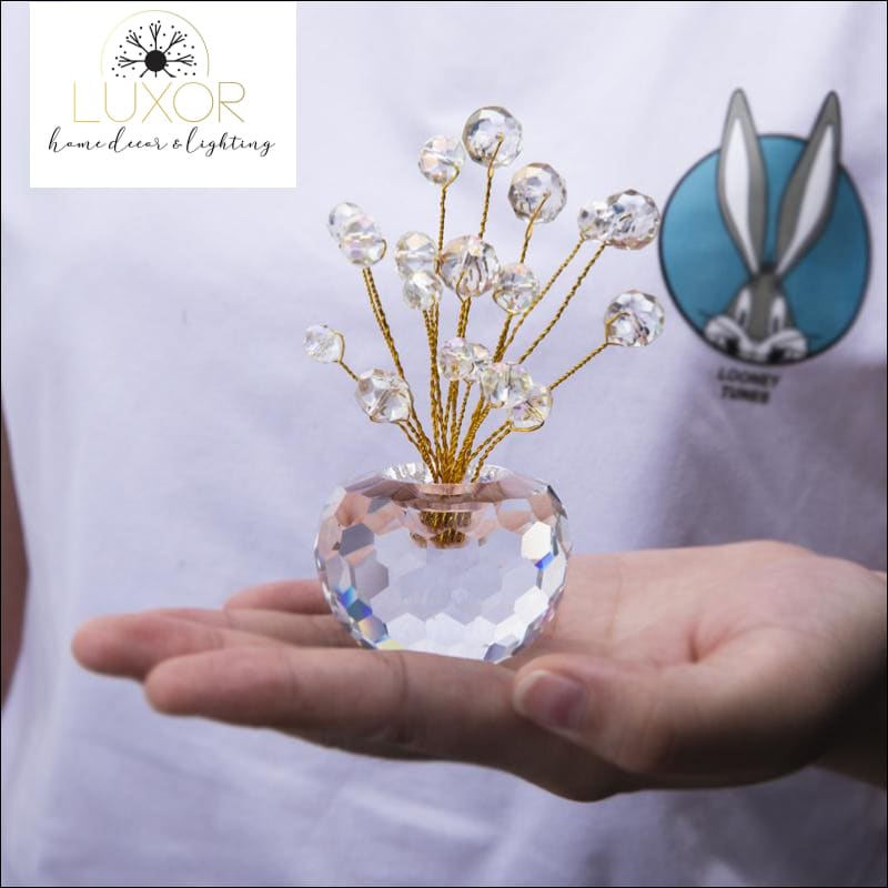 decorative objects Crystal Bonsai Crystal Tree Figurine - Luxor Home Decor & Lighting