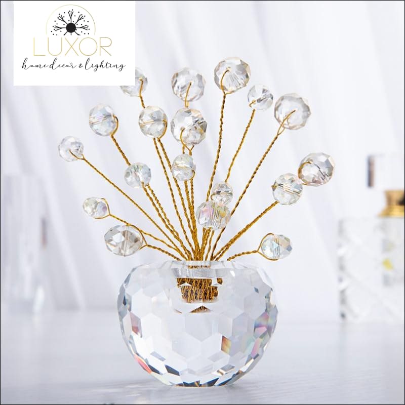 decorative objects Crystal Bonsai Crystal Tree Figurine - Luxor Home Decor & Lighting