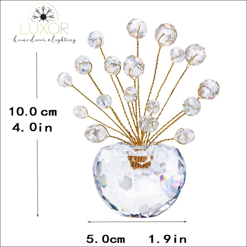 decorative objects Crystal Bonsai Crystal Tree Figurine - Luxor Home Decor & Lighting
