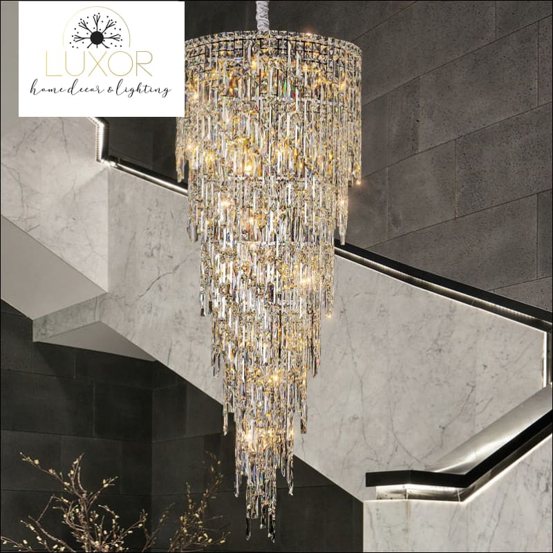 Crystal Cascade Chandelier - chandeliers