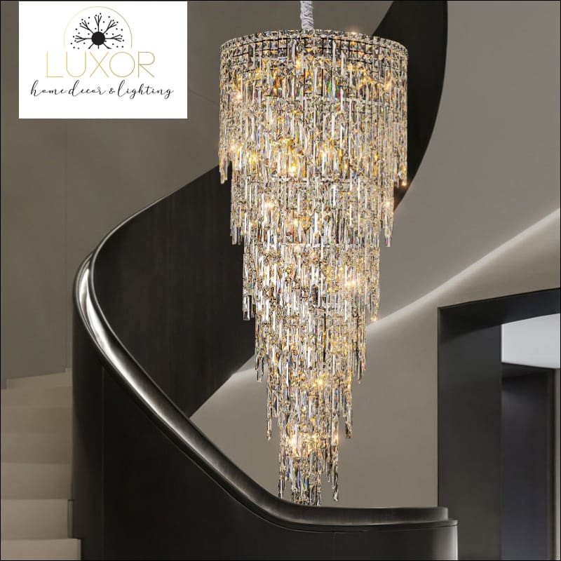 Crystal Cascade Chandelier - chandeliers