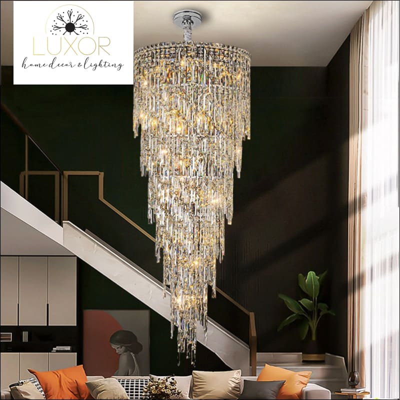 Crystal Cascade Chandelier | Luxor Home Decor & Lighting