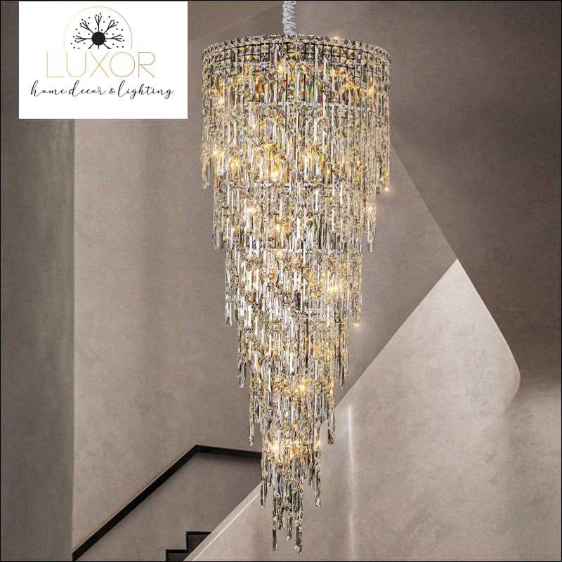 Crystal Cascade Chandelier - chandeliers