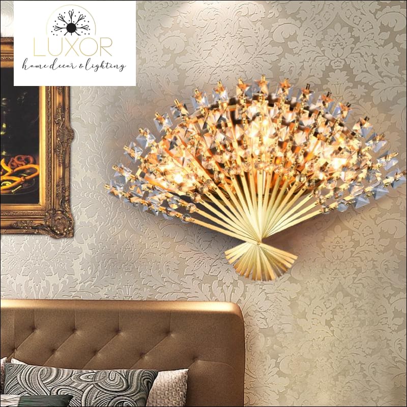 wall lighting Crystal Fan Sconce - Luxor Home Decor & Lighting
