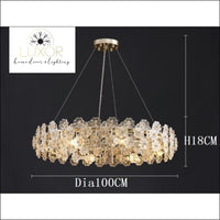Crystal Flower Chandelier - Dia100CM / Warm White - chandeliers