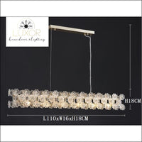 Crystal Flower Chandelier - L110x W16xH18CM / Warm White - chandeliers