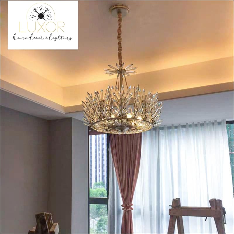 chandeliers Crystal Rinkle Chandelier - Luxor Home Decor & Lighting