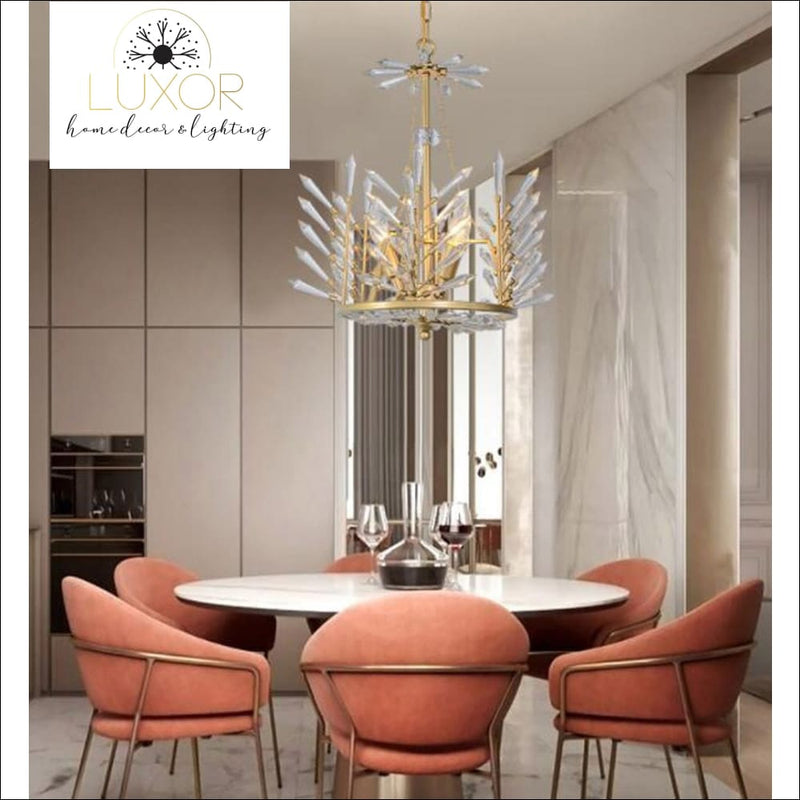 chandeliers Crystal Rinkle Chandelier - Luxor Home Decor & Lighting