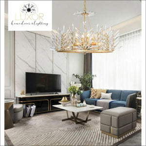 chandeliers Crystal Rinkle Chandelier - Luxor Home Decor & Lighting