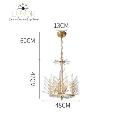 chandeliers Crystal Rinkle Chandelier - Luxor Home Decor & Lighting