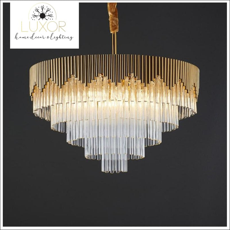 Crystal Tier Drop Chandelier - chandelier
