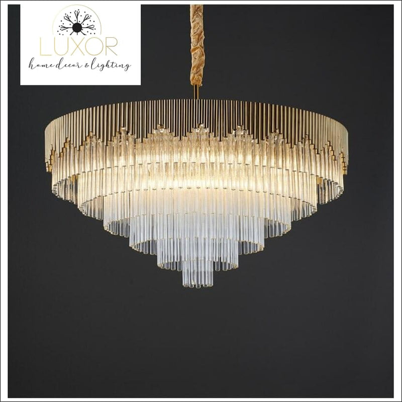 Crystal Tier Drop Chandelier - chandelier