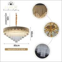 Crystal Tier Drop Chandelier - chandelier