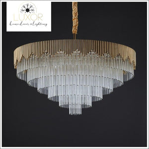 Crystal Tier Drop Chandelier - chandelier