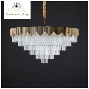 Crystal Tier Drop Chandelier - chandelier