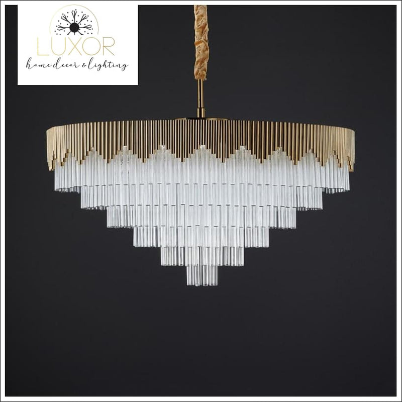 Crystal Tier Drop Chandelier - chandelier
