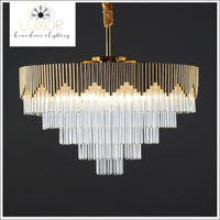 Crystal Tier Drop Chandelier - chandelier