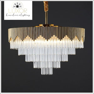 Crystal Tier Drop Chandelier - chandelier