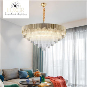 Crystal Tier Drop Chandelier - chandelier