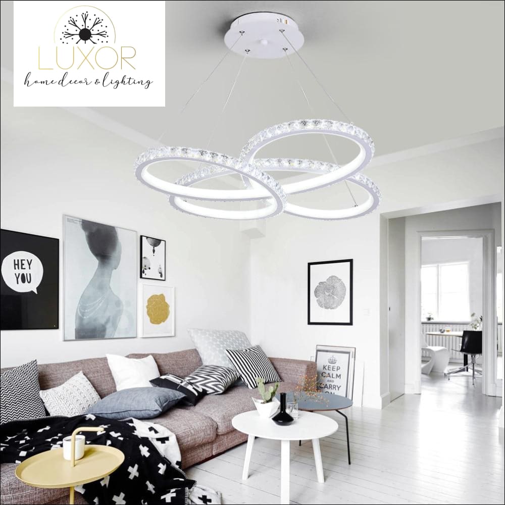 chandeliers Crystal White Chandelier - Luxor Home Decor & Lighting