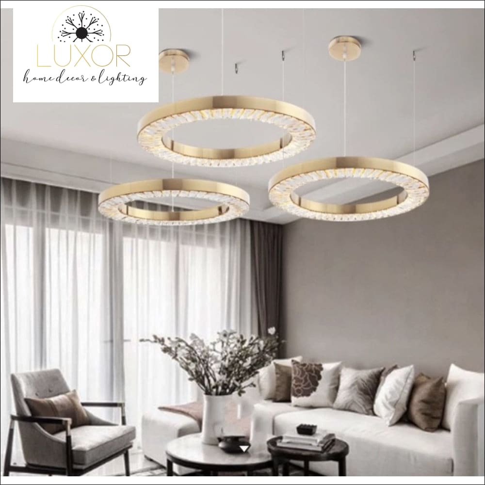 pendant lighting Crystalina Gold Luxury Pendant Lighting - Luxor Home Decor & Lighting