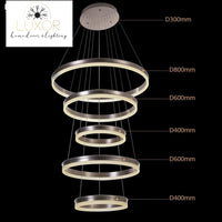 chandeliers Cyan Modern Ring Chandelier - Luxor Home Decor & Lighting