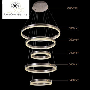 chandeliers Cyan Modern Ring Chandelier - Luxor Home Decor & Lighting