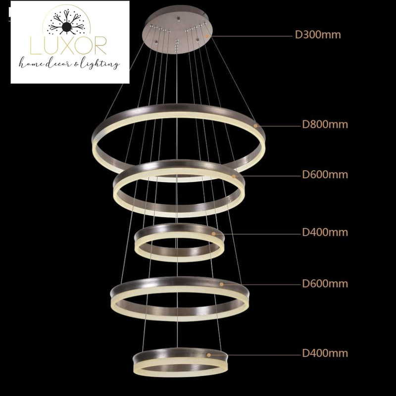 chandeliers Cyan Modern Ring Chandelier - Luxor Home Decor & Lighting