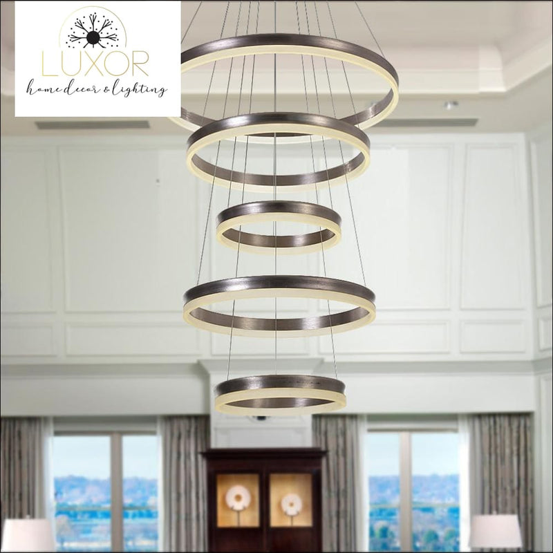 chandeliers Cyan Modern Ring Chandelier - Luxor Home Decor & Lighting