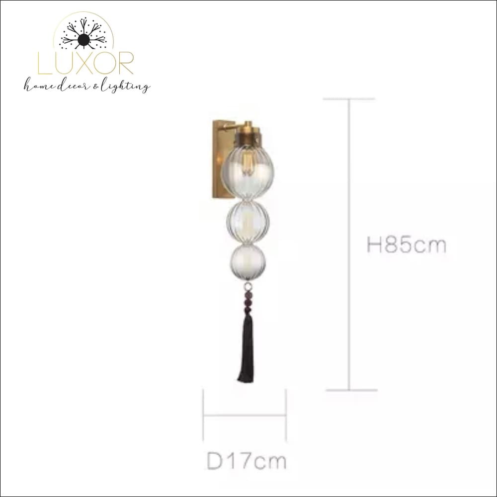Danish Globe Tassel Sconce - wall lighting