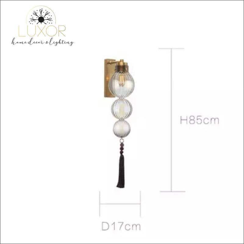 Danish Globe Tassel Sconce - wall lighting