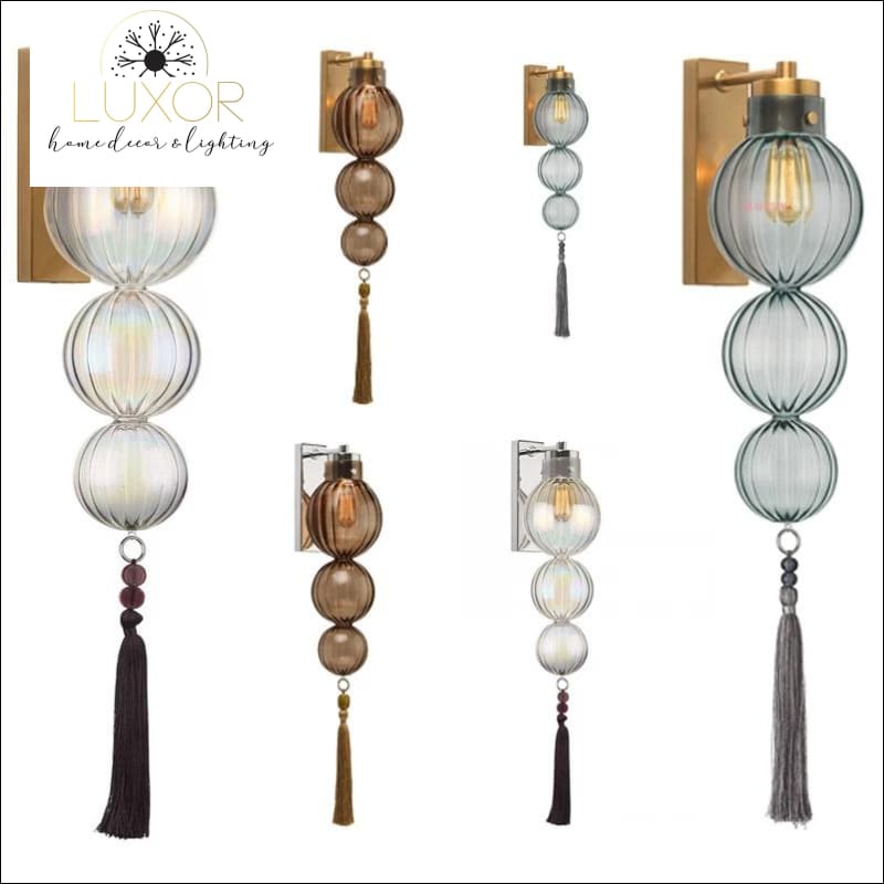 Danish Globe Tassel Sconce - wall lighting