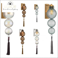 Danish Globe Tassel Sconce - wall lighting