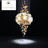 Dazzling Cresendo Flower Crystal Chandelier - chandeliers