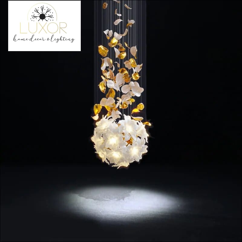 Dazzling Cresendo Flower Crystal Chandelier - chandeliers